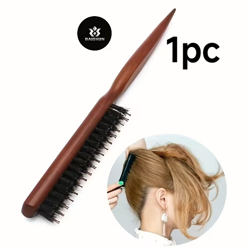 Men'S Grooming And Style - 1個入り 木製ハンドル付き静電気防止ヘアコーム、スタイリング・もつれ解消ヘアブラシ 男女兼用 デイリーヘアグルーミング用