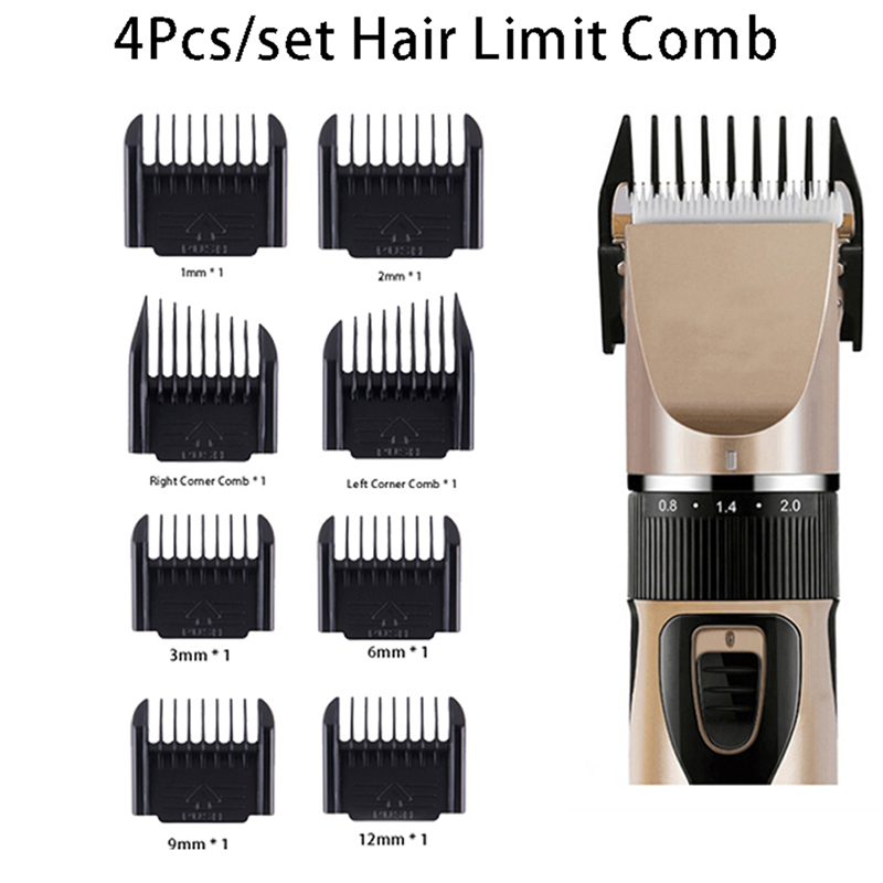 Men'S Grooming Guide - ヘアカットガイドコーム 4本セット プロ用理髪サロン グルーミングツール 男女兼用 DIY
