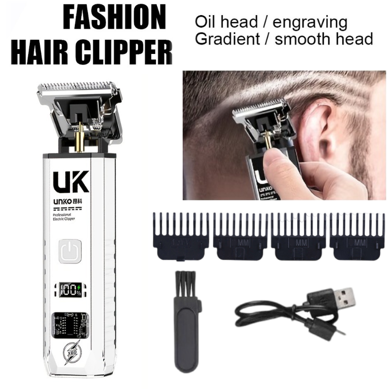 Men'S Grooming Guide - 電気バリカン男性用コードレスひげトリマープロフェッショナル理容シェーバー4ガイドコームブラシUSB C充電グルーム