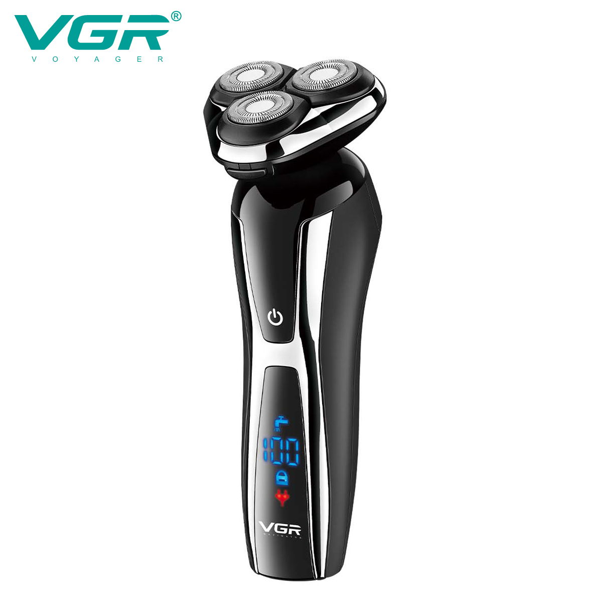 Men'S Grooming Razor Kit - VGR ウェットドライ電気シェーバー男性用ロータリーひげ電気かみそりシェービングマシングルーミングキット充電式 LCD ディスプレイ