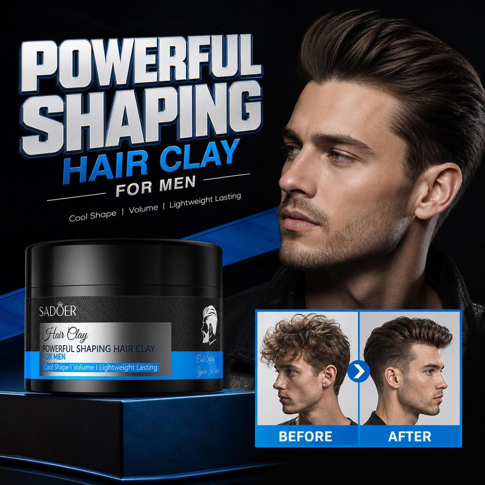 Men'S Grooming And Style - マットヘアスタイリングクレイ強力ホールド非脂っこいヘアワックスポマード長持ちテクスチャークリーム男性用デイリーグルーミング