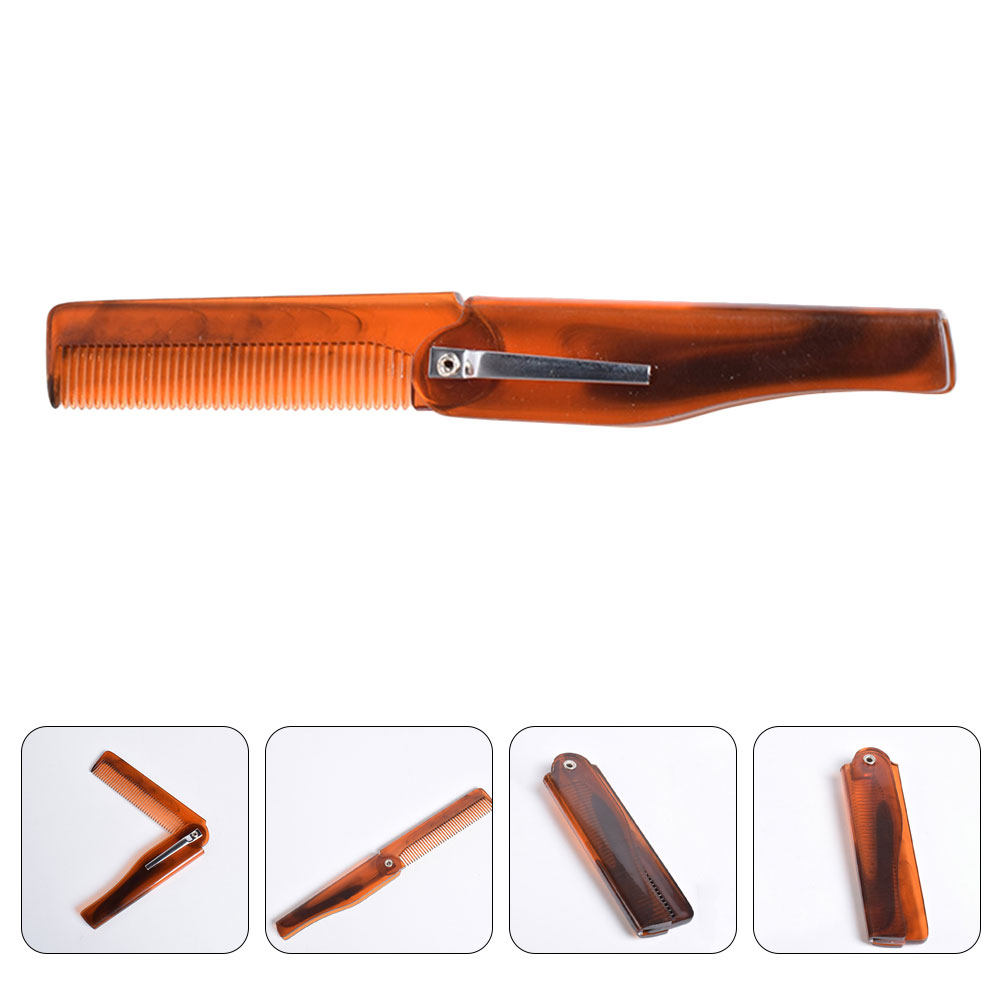 Men'S Grooming And Style - 折りたたみ式ヘアコーム男性用ポータブルポケットひげ櫛細歯スタイリング旅行口ひげグルームポケットコーム男性用