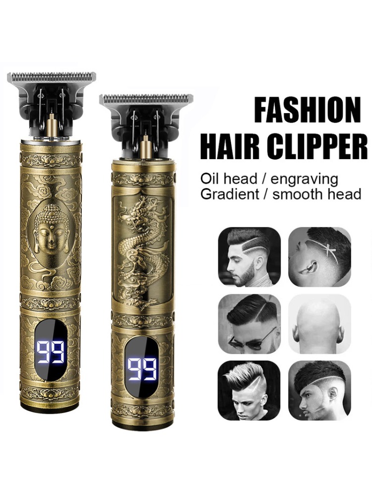 Beard Trimmer Cordless - T9 洗えるヘアトリマー男性コードレス電気バリカン USB 高速充電ヴィンテージ理容シェーバーポータブルひげヘアカット