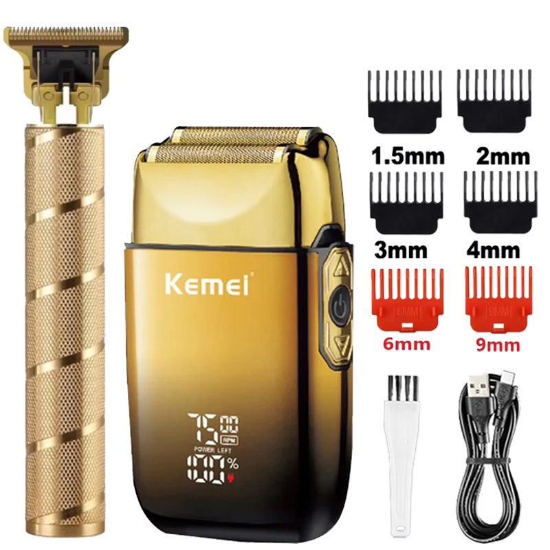 Men'S Grooming Razor Kit - Kemei KM-TX10 T9 ヘアトリマー 電気シェーバー フォイルシェーバー