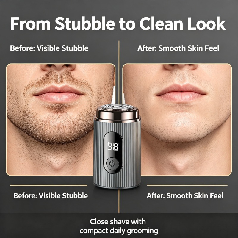 2026 ミニ電動シェーバー ポータブル 充電式 防水 コン - Men'S Grooming Razor Kit のレビューと価格