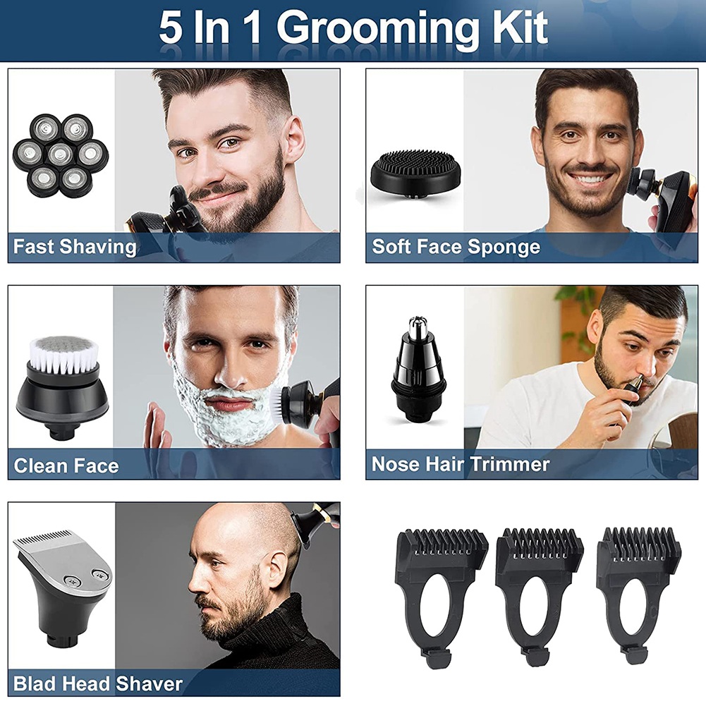 A66Z 7D 男性用電気カミソリ、5 in 1 ヘッドシェ - Men'S Grooming Razor Kit のレビューと価格