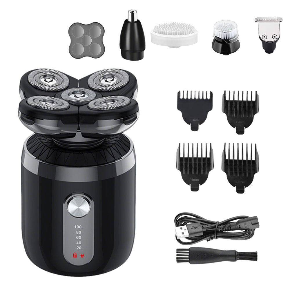5-in-1 5ヘッド電気シェーバー メンズ用、USB充電式 - Men'S Grooming Razor Kit のレビューと価格