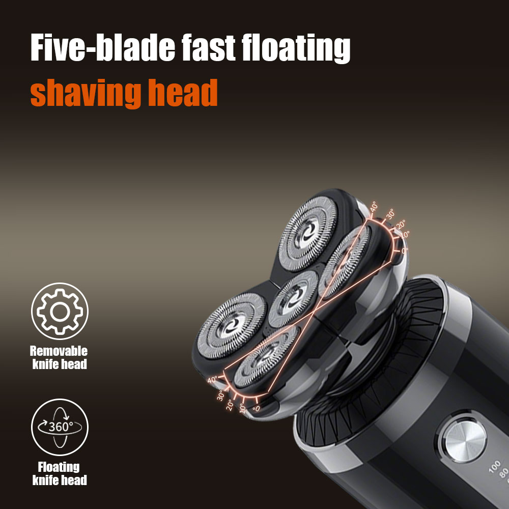 5-in-1 5ヘッド電気シェーバー メンズ用、USB充電式 - Men'S Grooming Razor Kit のレビューと価格