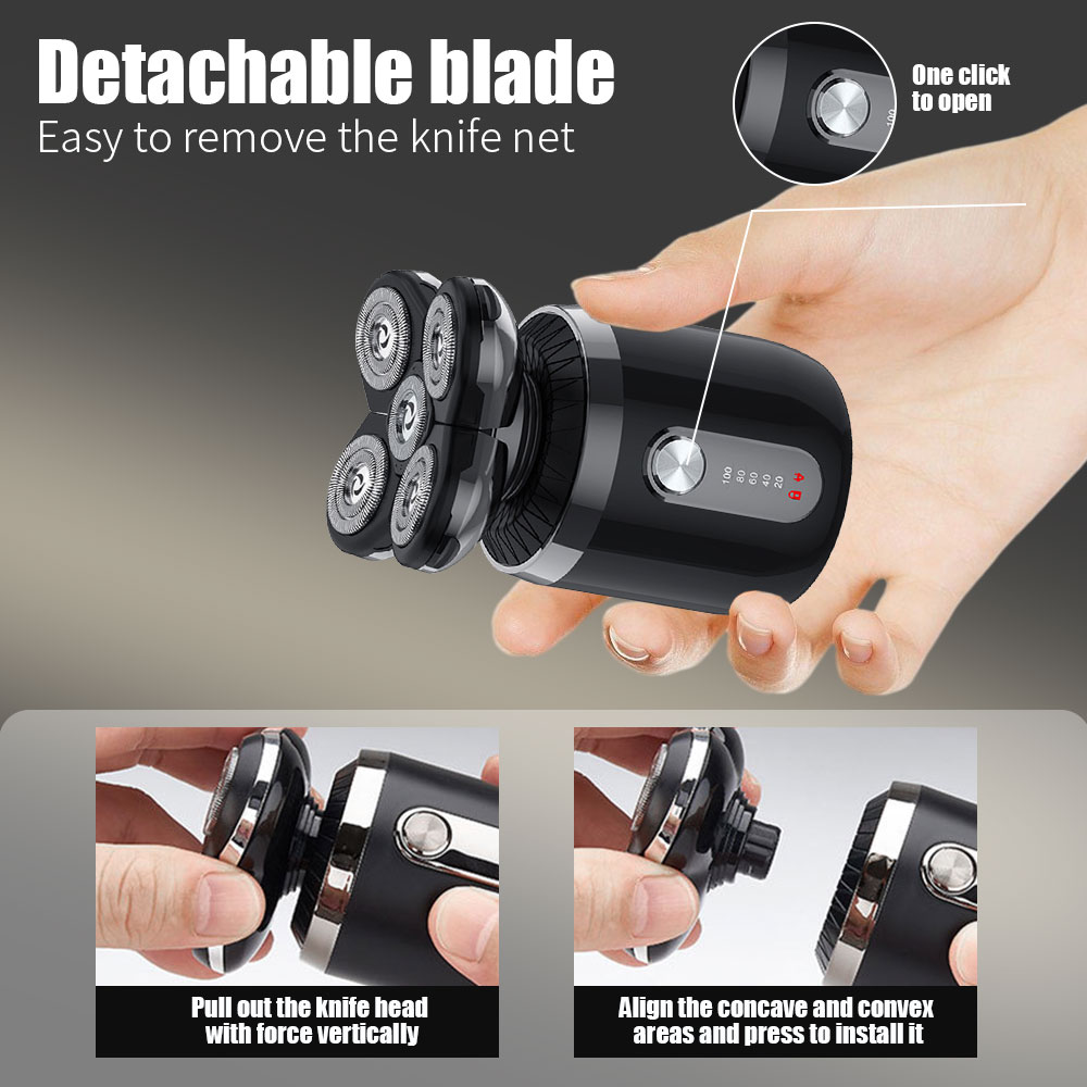 5-in-1 5ヘッド電気シェーバー メンズ用、USB充電式 - Men'S Grooming Razor Kit のレビューと価格