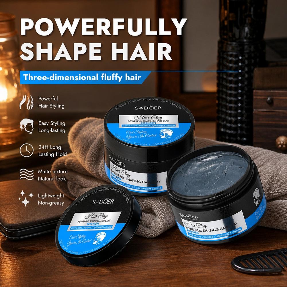 マットヘアスタイリングクレイ強力ホールド非脂っこいヘアワック - Men'S Grooming And Style のレビューと価格