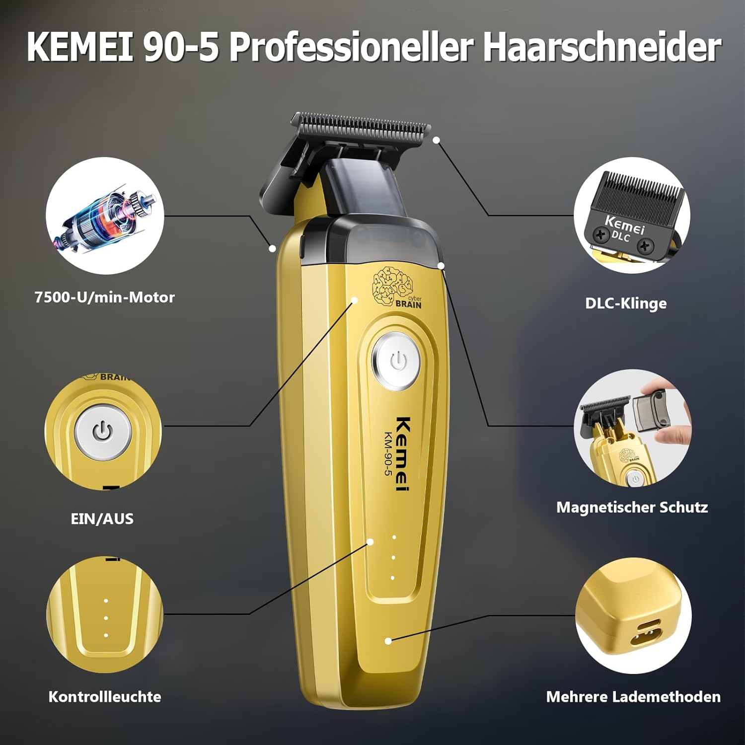 KEMEI メンズヘアトリマー、コードレスプロフェッショナル - Beard Trimmer Cordless のレビューと価格