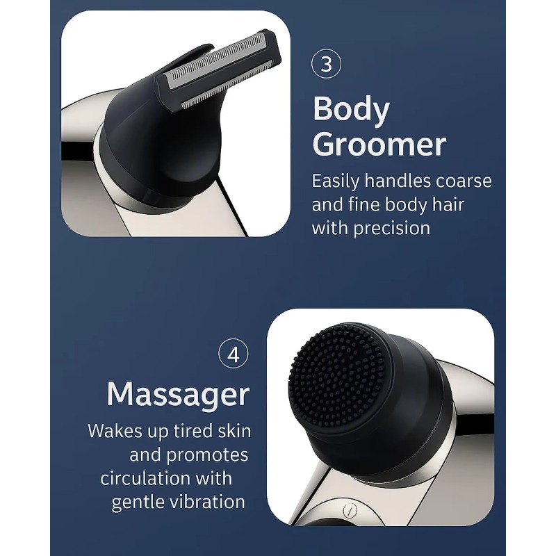 男性用9Dフローティング電気シェーバー、防水仕様、ウェット＆ - Men'S Grooming Razor Kit のレビューと価格