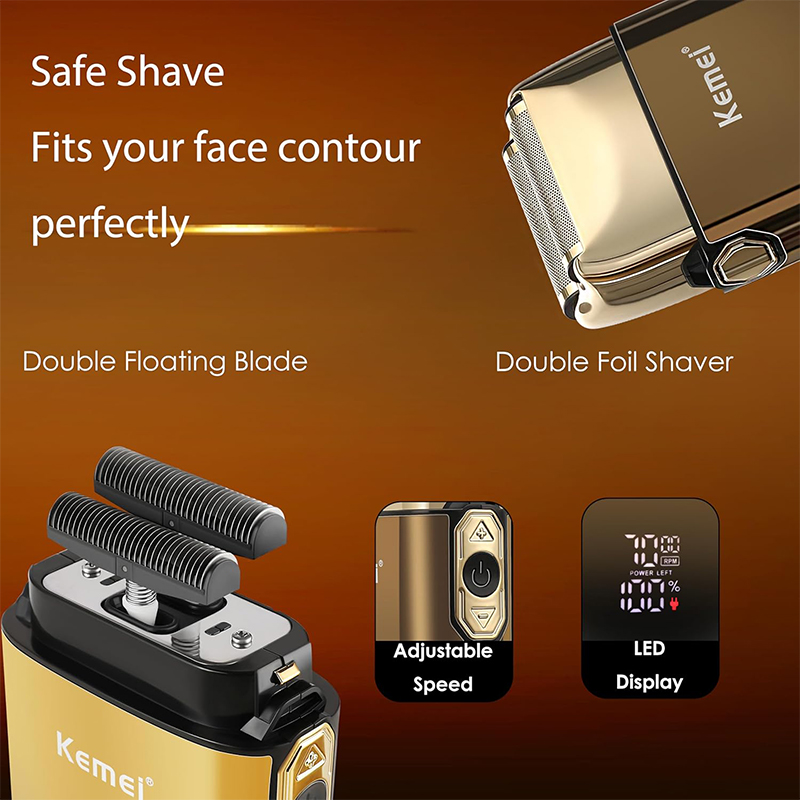 Kemei KM-TX10 T9 ヘアトリマー 電気シェーバ - Men'S Grooming Razor Kit のレビューと価格
