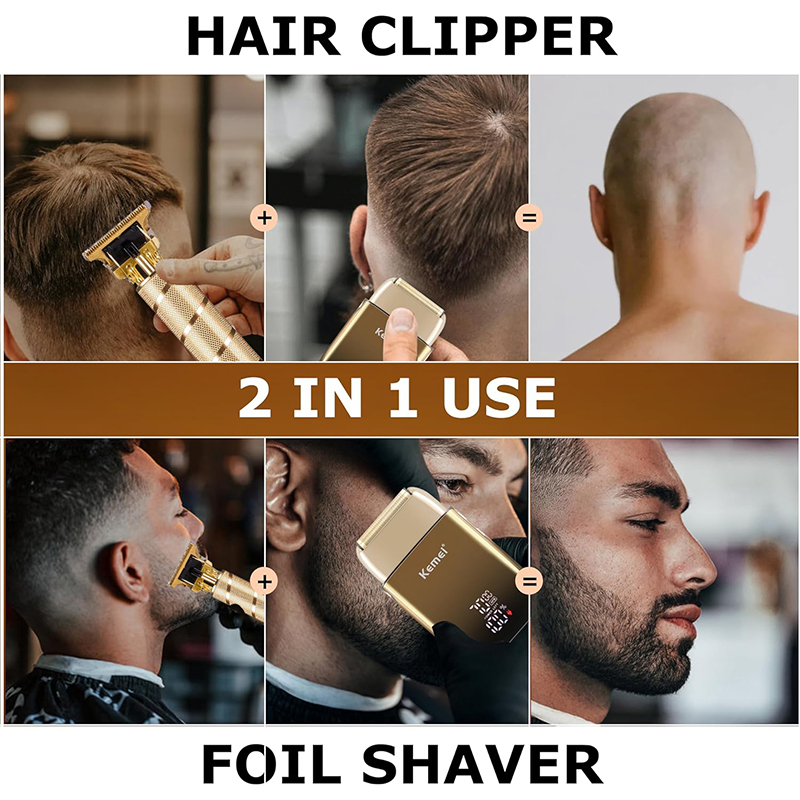 Kemei KM-TX10 T9 ヘアトリマー 電気シェーバ - Men'S Grooming Razor Kit のレビューと価格