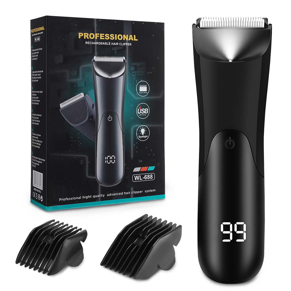 男性用ひげ剃り機 電動陰部・体毛トリマー LEDライト付き  - Men'S Grooming Razor Kit のレビューと価格