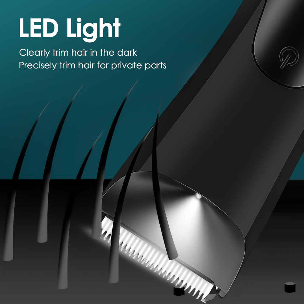 男性用ひげ剃り機 電動陰部・体毛トリマー LEDライト付き  - Men'S Grooming Razor Kit のレビューと価格