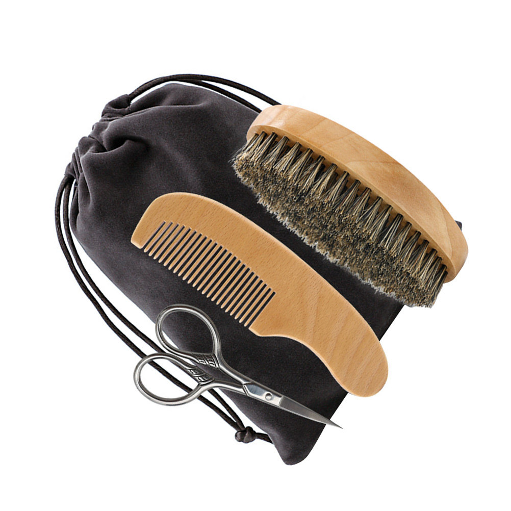 男性用髭スタイリングセット1セット、プレミアム髭ブラシ、櫛、 - Men'S Grooming And Style のレビューと価格